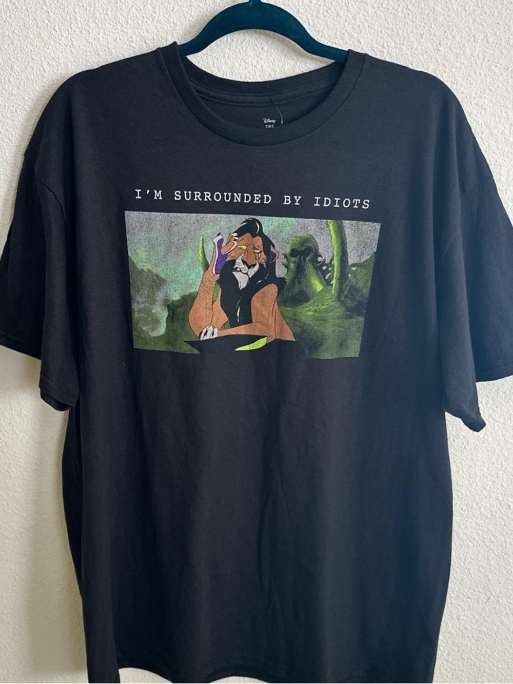 Disney Black Graphic Tee with Multicolor Character Print